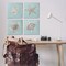 Stupell Industries Beige & Blue Sea Life 4 pc Canvas Wall Art Set Design by Julie Derice